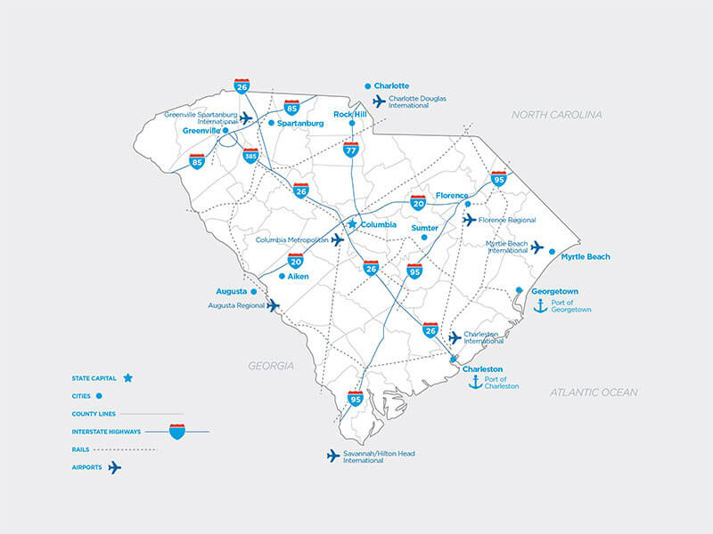 Airports In South Carolina Map - Oconto County Plat Map